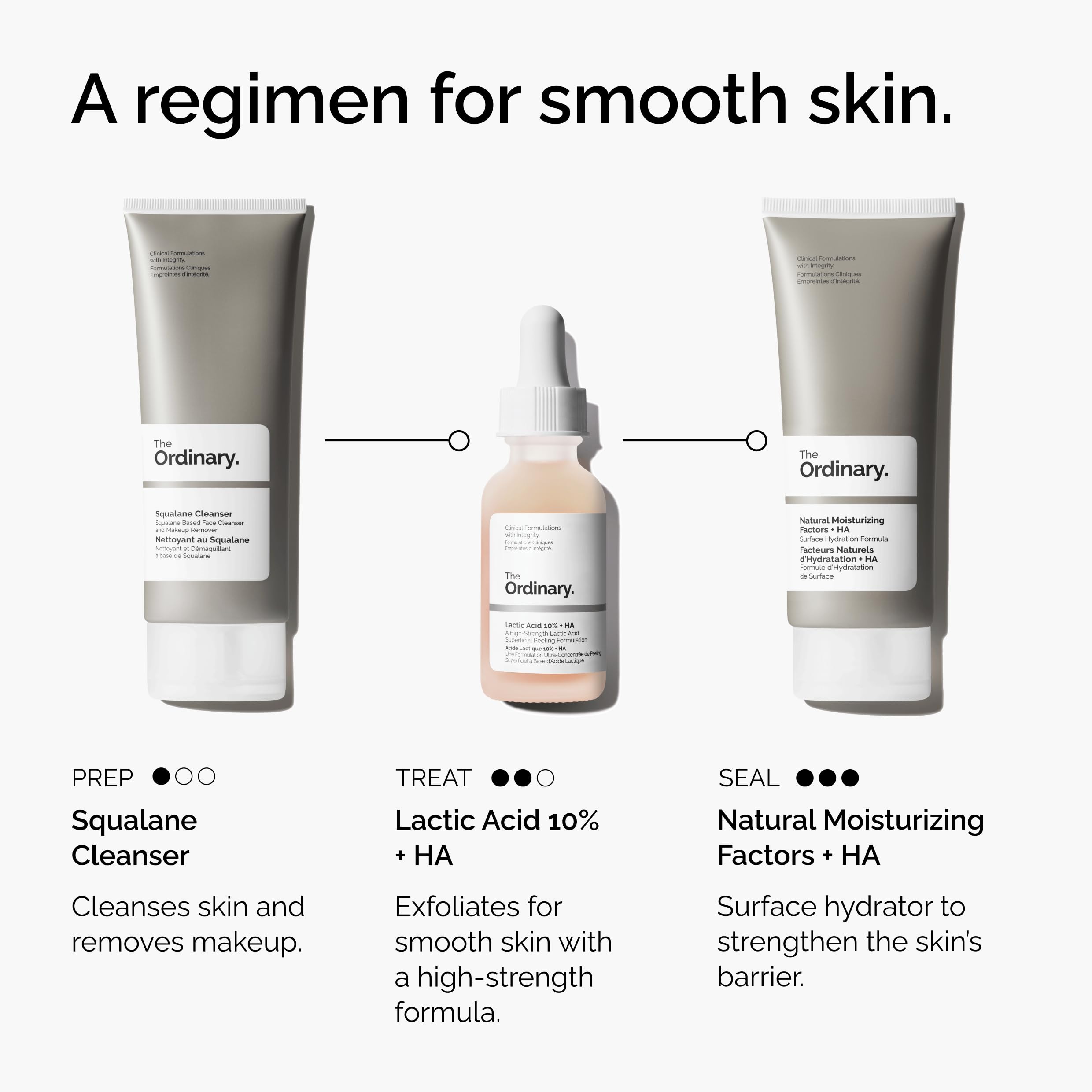 The Ordinary serum applied at night on clean skin demonstrates routine use.