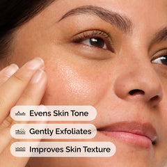 Nighttime skincare with The Ordinary Mandelic Acid 10% + HA for smoother texture.