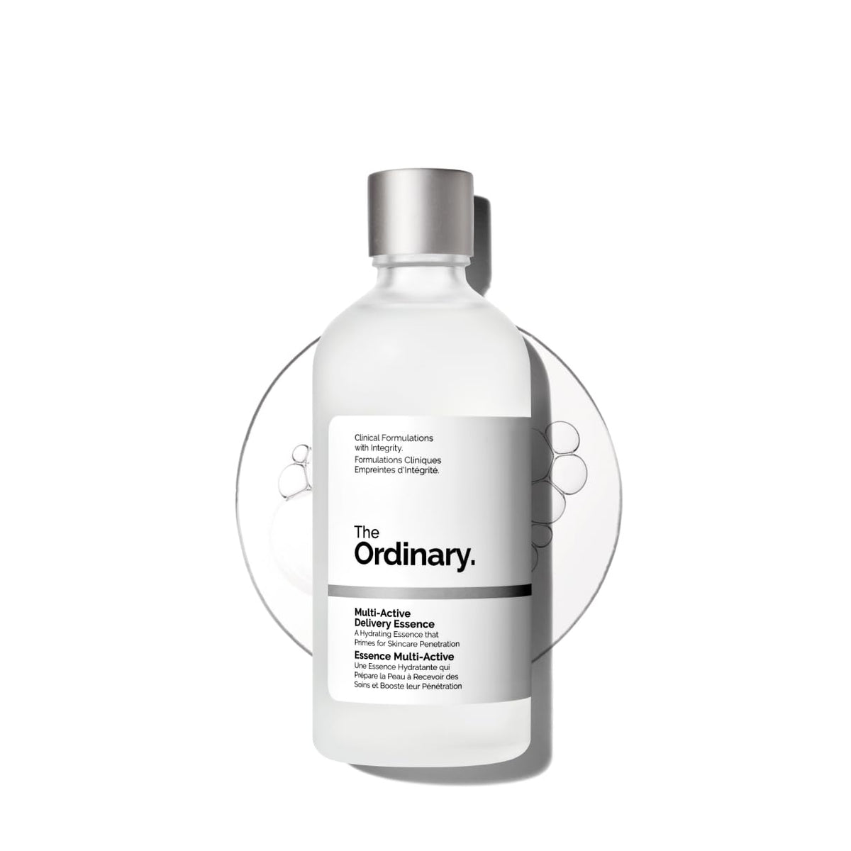 The Ordinary Multi-Active Delivery Essence bottle shows lightweight hydration for daily moisture.