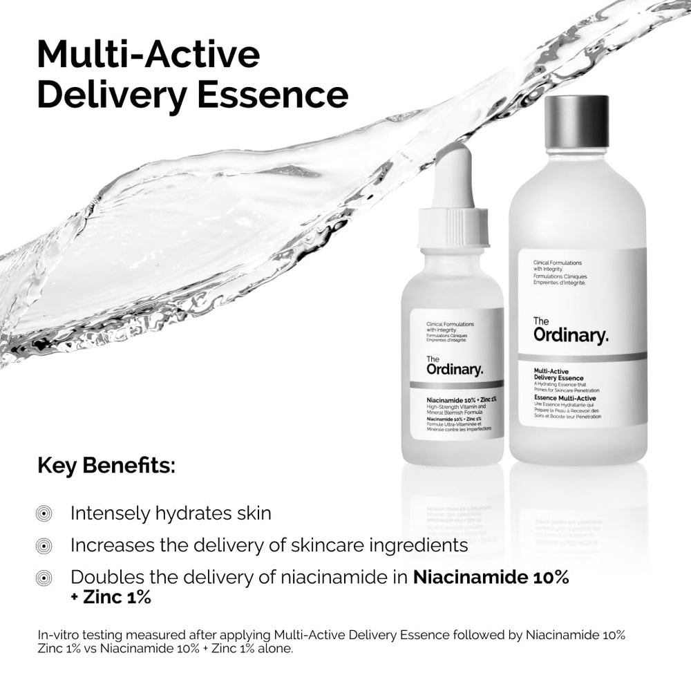 The Ordinary essence applied to skin demonstrates immediate hydration and a comfortable feel.