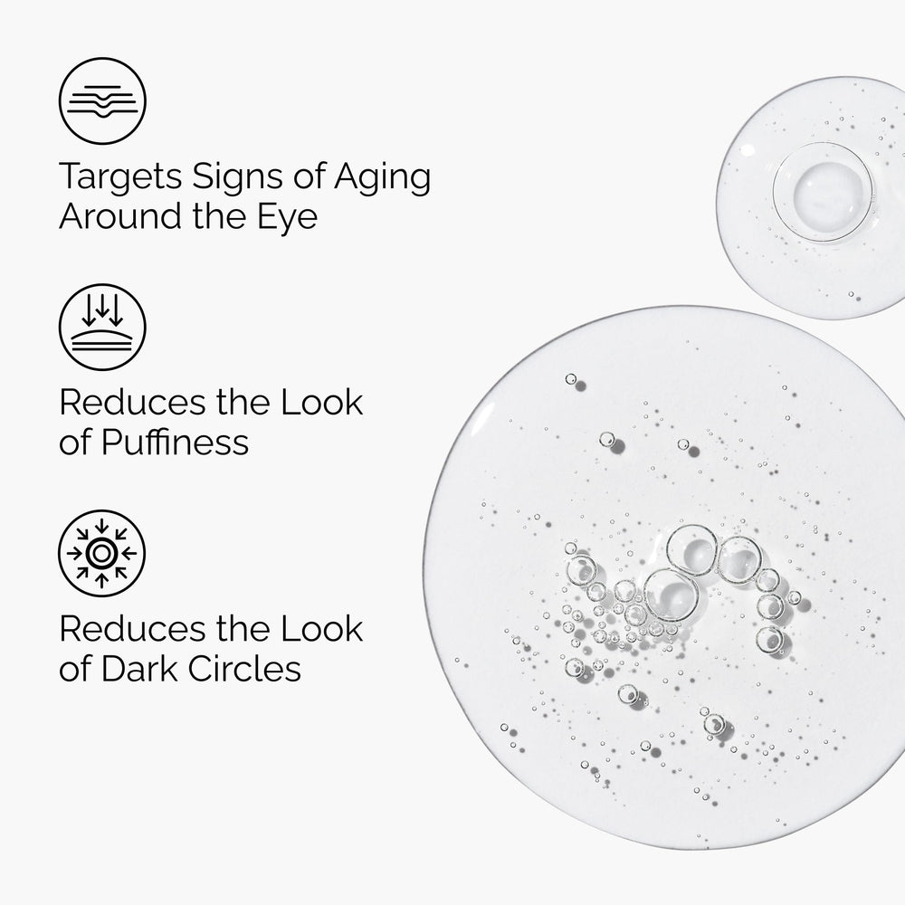 Smooth under-eye application showing potential puffiness reduction.