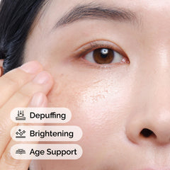 The Ordinary packaging display emphasizing science-backed eye care.