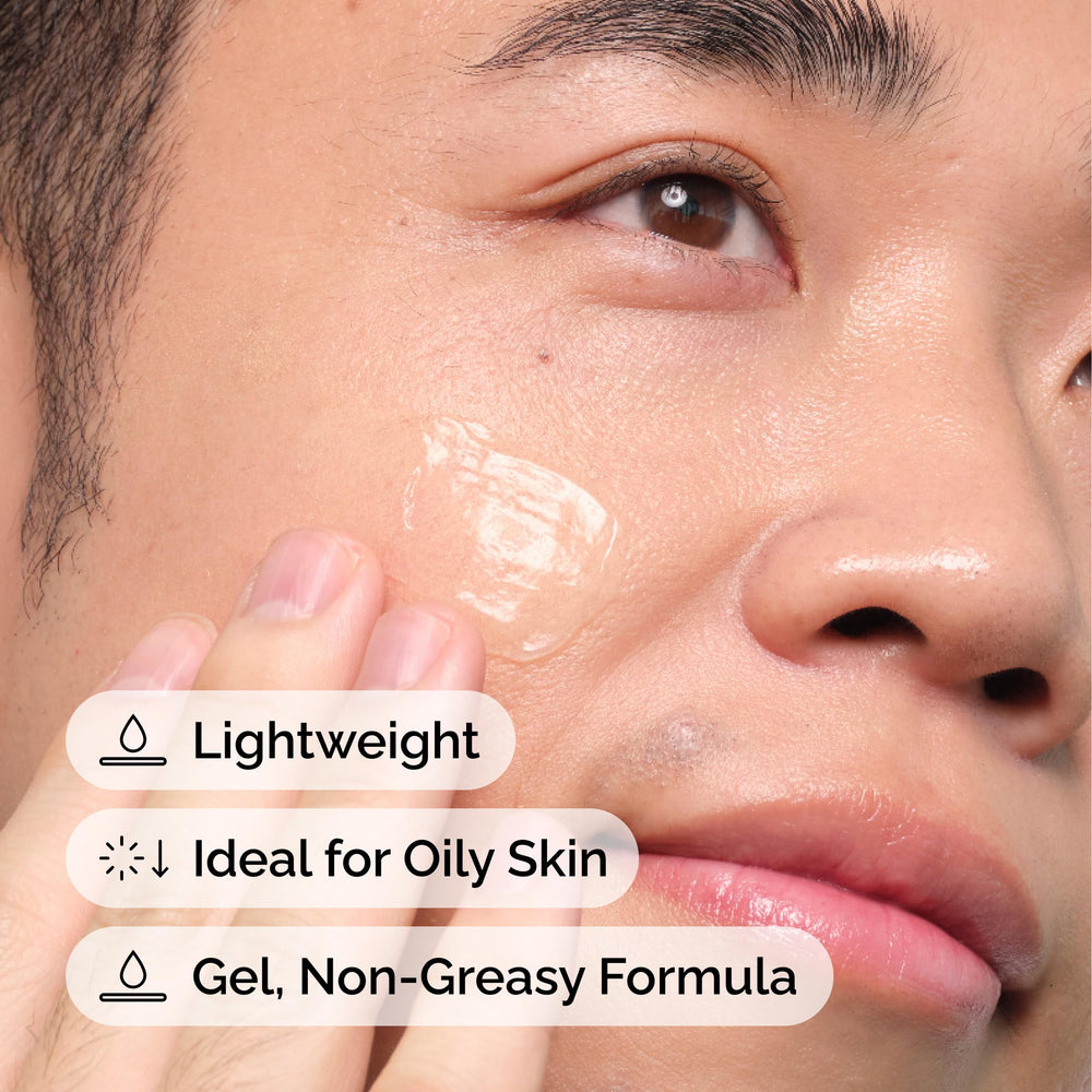 Gel swirl demonstrating non-greasy finish on skin with The Ordinary