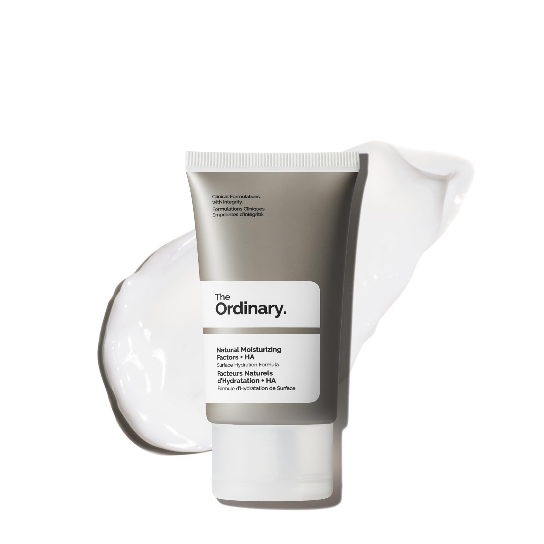 The Ordinary Natural Moisturizing Factors + HA bottle close-up for hydrated skin support