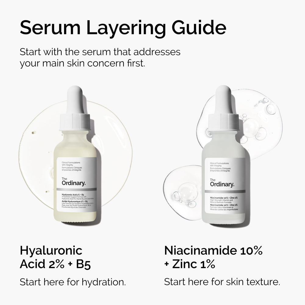 The Ordinary Niacinamide 10% + Zinc 1% serum texture looks lightweight and quick-absorbing.