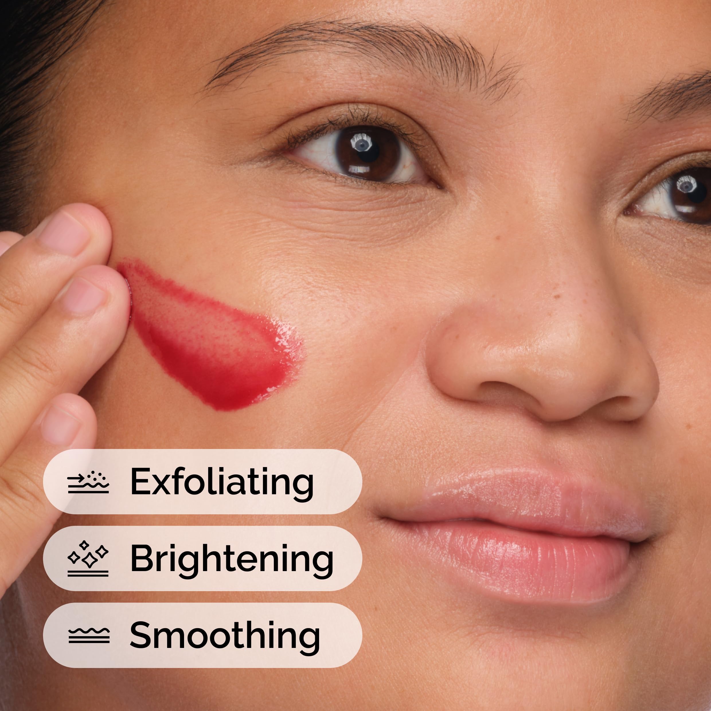 The Ordinary Peeling Solution texture swirl highlights the AHA/BHA blend.