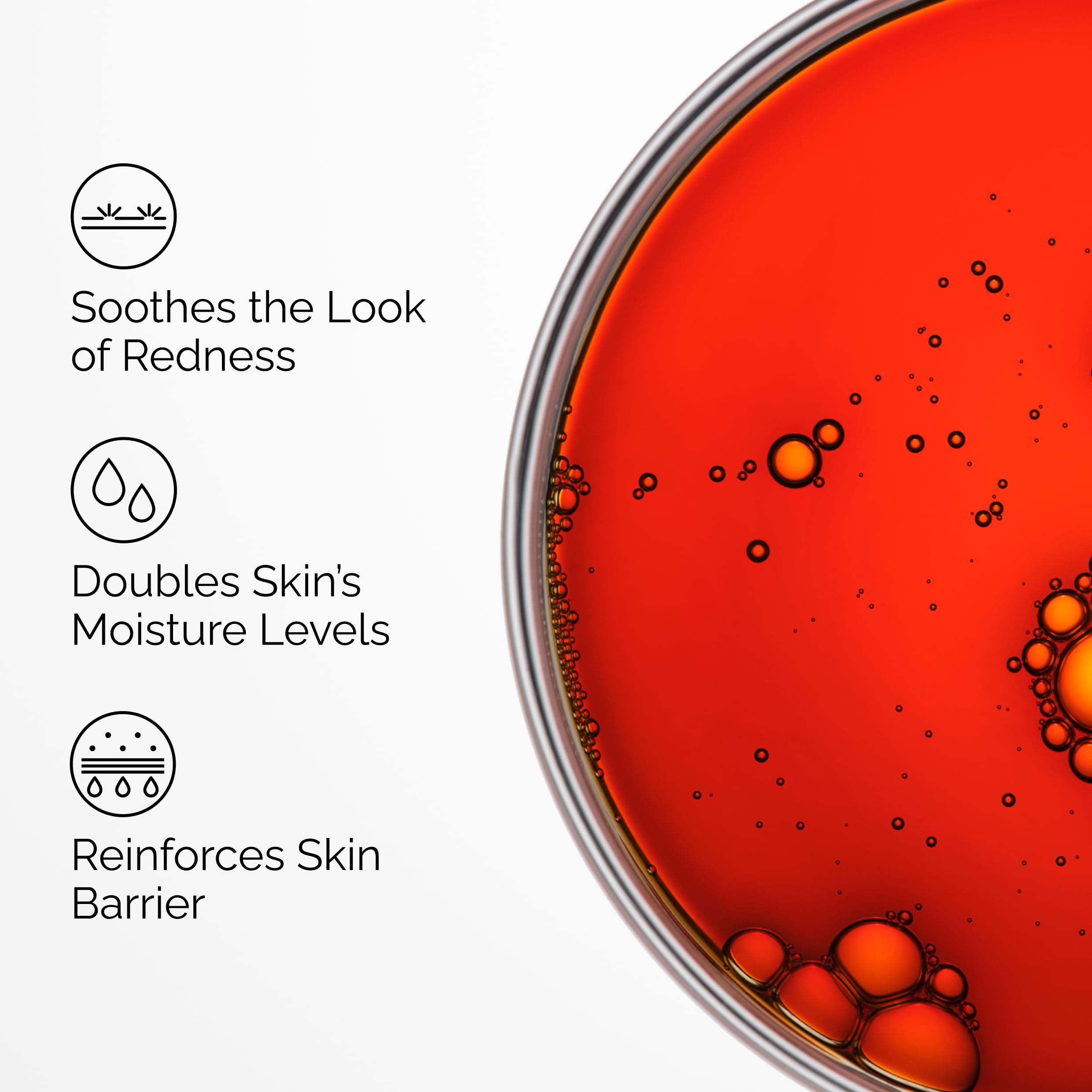 Bottle with cap off highlighting deep red hue from procyanidins' antioxidant content.