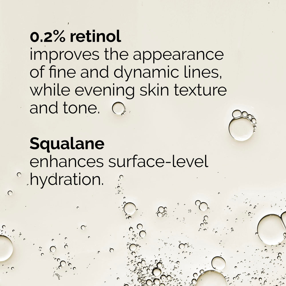 The Ordinary Retinol 0.2% in Squalane dropper releasing serum for gentle application