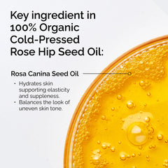 The Ordinary Rose Hip Seed Oil dropper enables precise nightly applications.