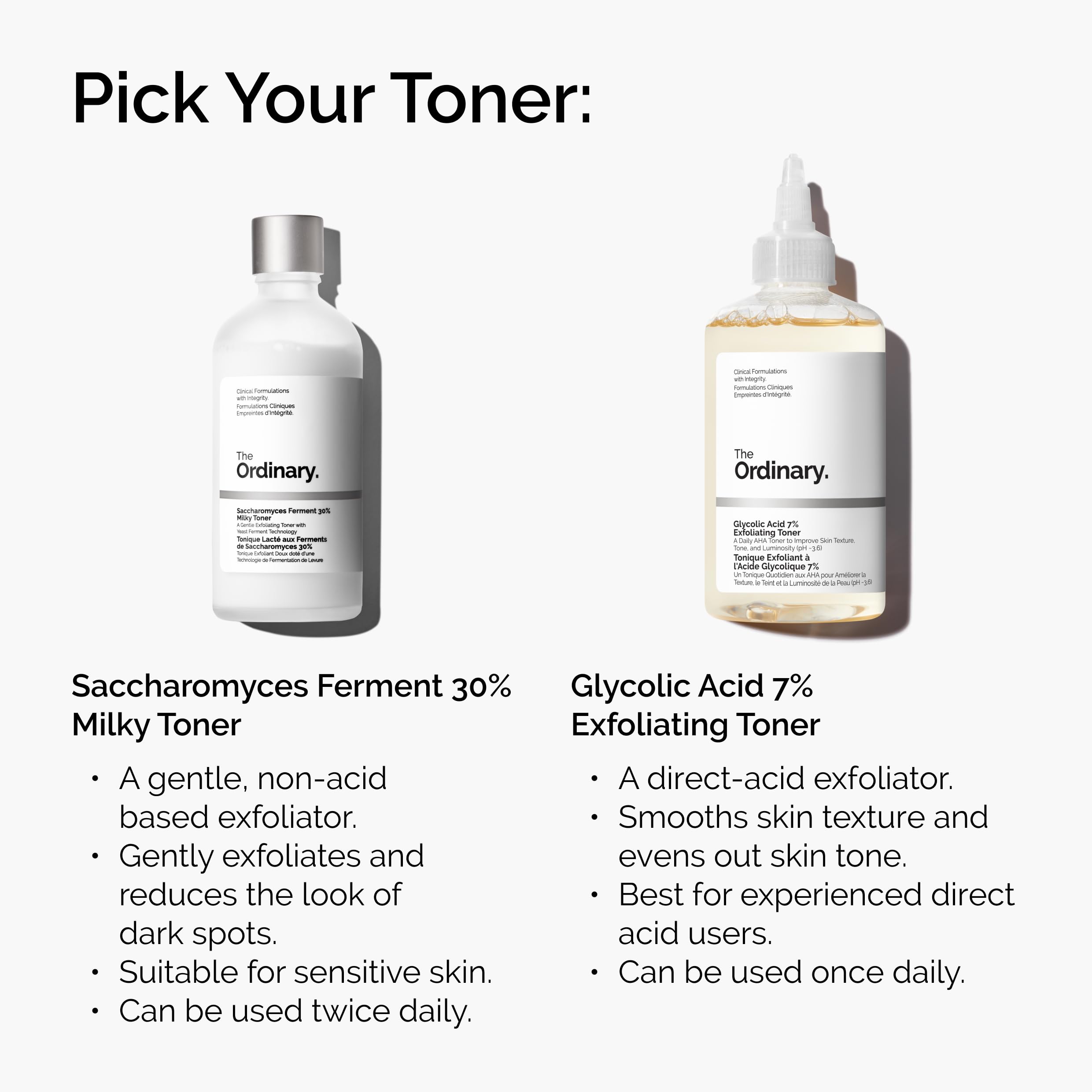 The Ordinary Saccharomyces Ferment 30% Milky Toner ingredients close-up signals NAG benefits.