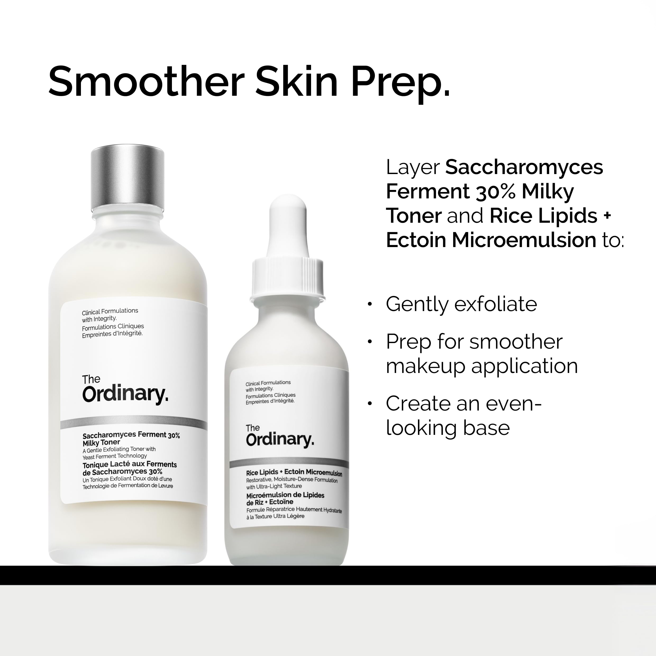 The Ordinary Saccharomyces Ferment 30% Milky Toner packaging box emphasizes clean formula.