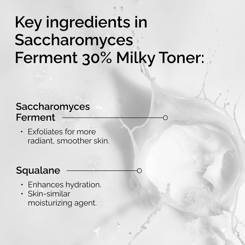 The Ordinary Saccharomyces Ferment 30% Milky Toner being poured, smooth texture preparation.