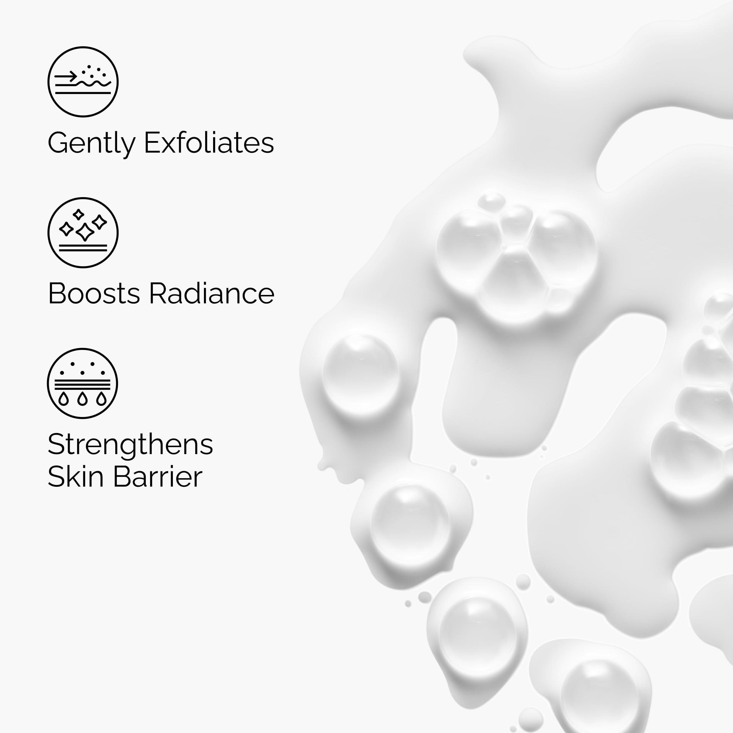 The Ordinary Saccharomyces Ferment 30% Milky Toner texture-swirl demonstrates exfoliating glow.