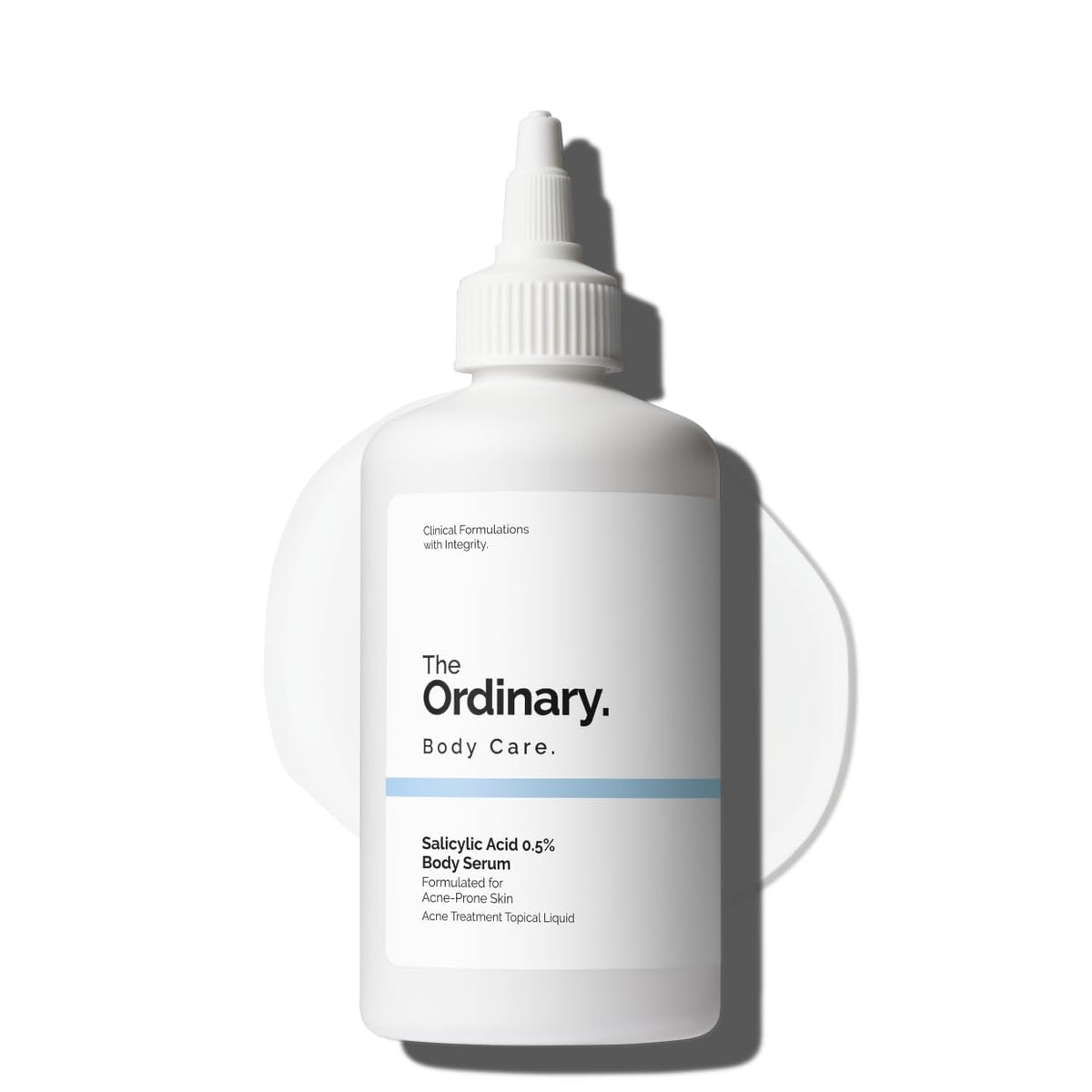 The Ordinary Salicylic Acid 0.5% Body Serum bottle enables targeted, gentle body exfoliation for smoother skin.
