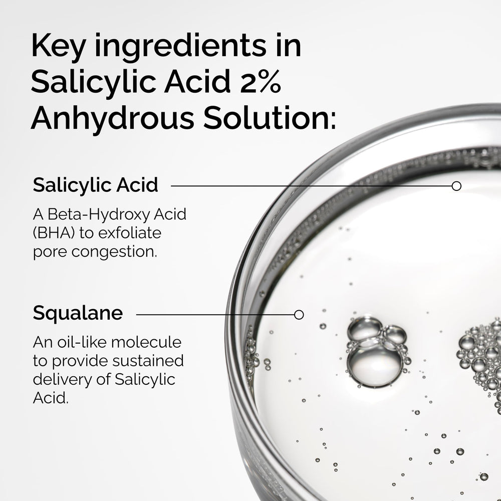 The Ordinary Salicylic Acid 2% Anhydrous application demonstrates gradual exfoliation for cleaner pores.