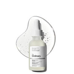 The Ordinary Salicylic Acid 2% bottle close-up highlights pore cleansing and acne control.