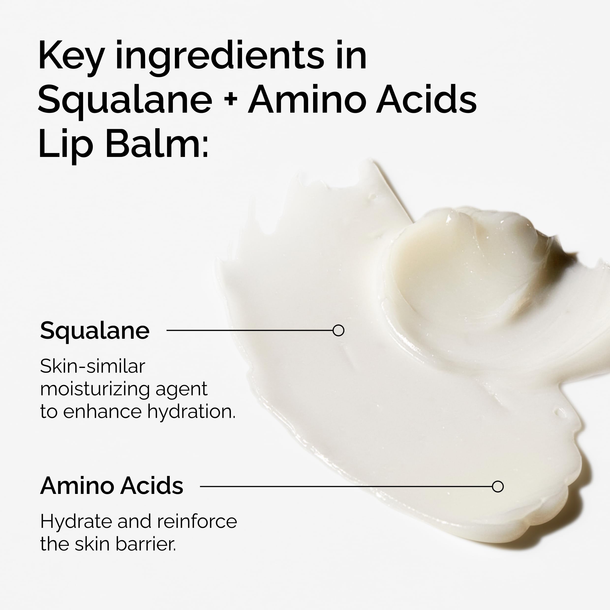 The Ordinary balm being applied to lips for smooth, lasting moisture.