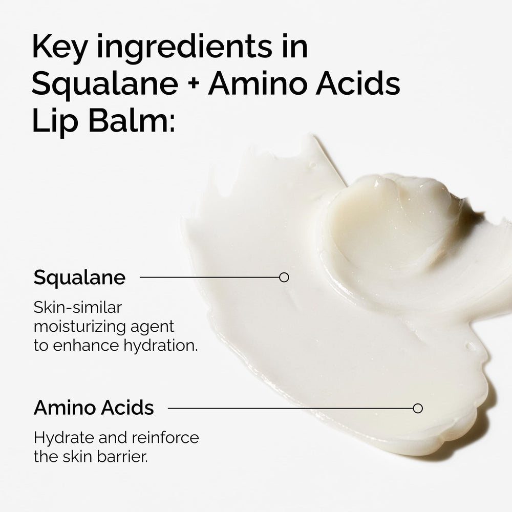 The Ordinary balm being applied to lips for smooth, lasting moisture.