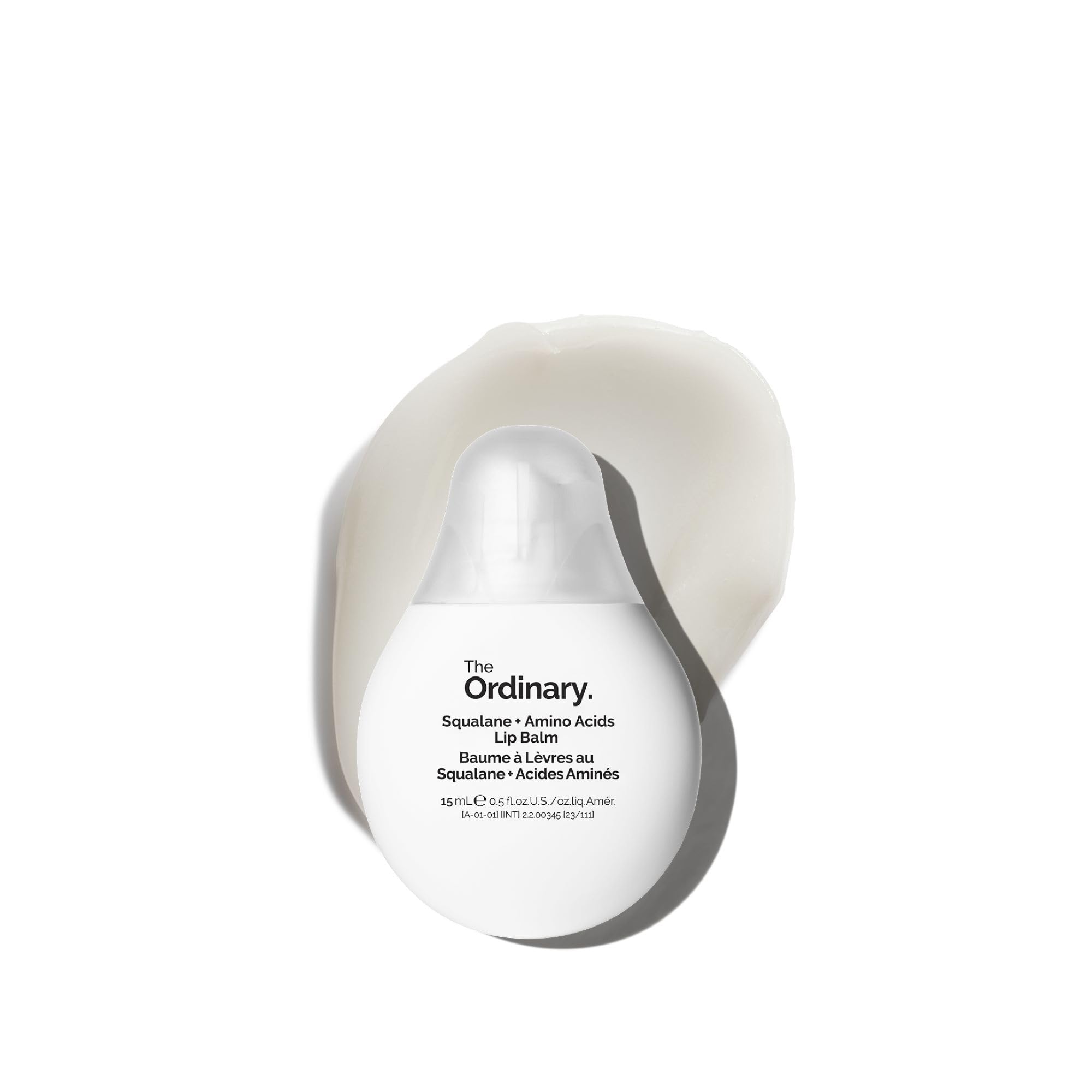 The Ordinary Squalane + Amino Acids Lip Balm jar delivering lip hydration.