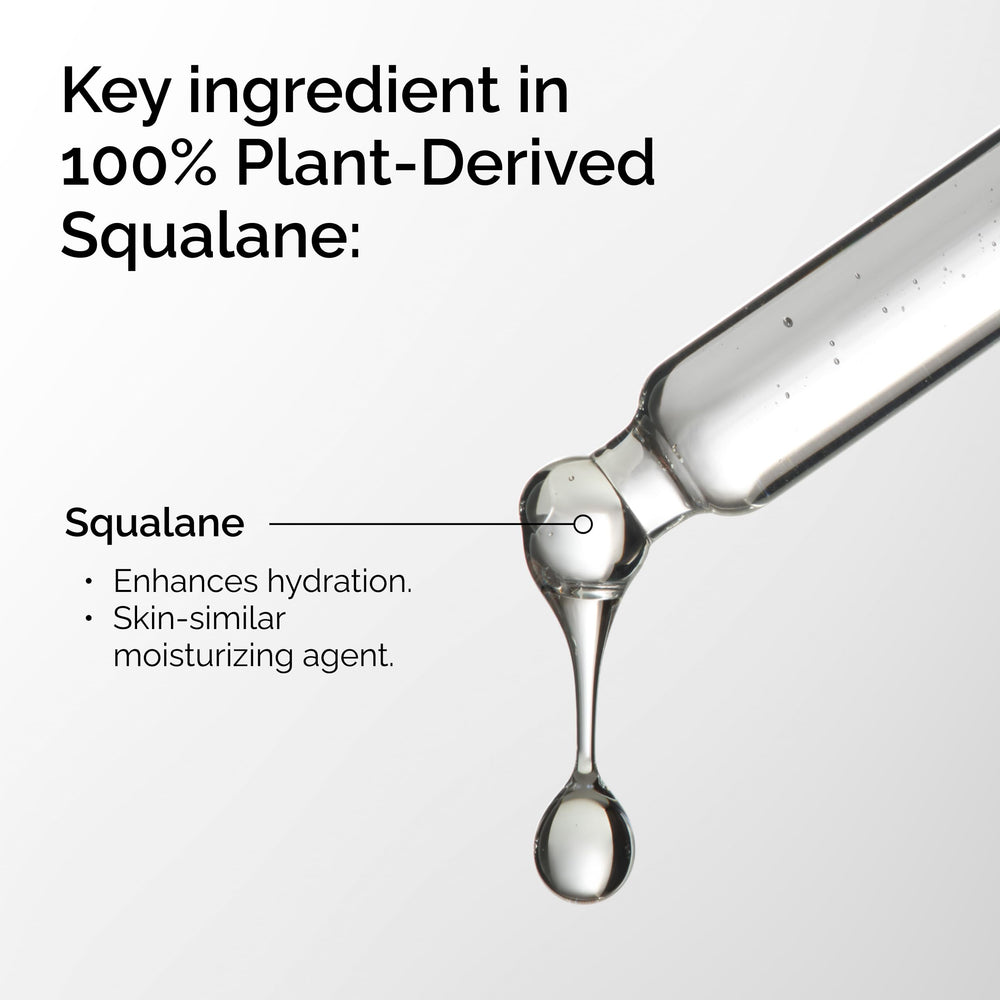 Dropper releasing squalane for smooth skin hydration