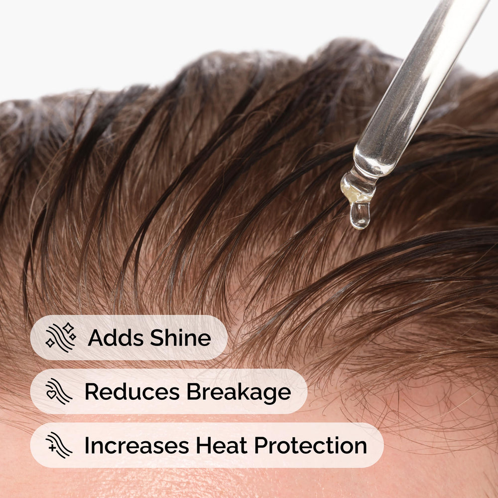 Hair application adds natural shine without heaviness