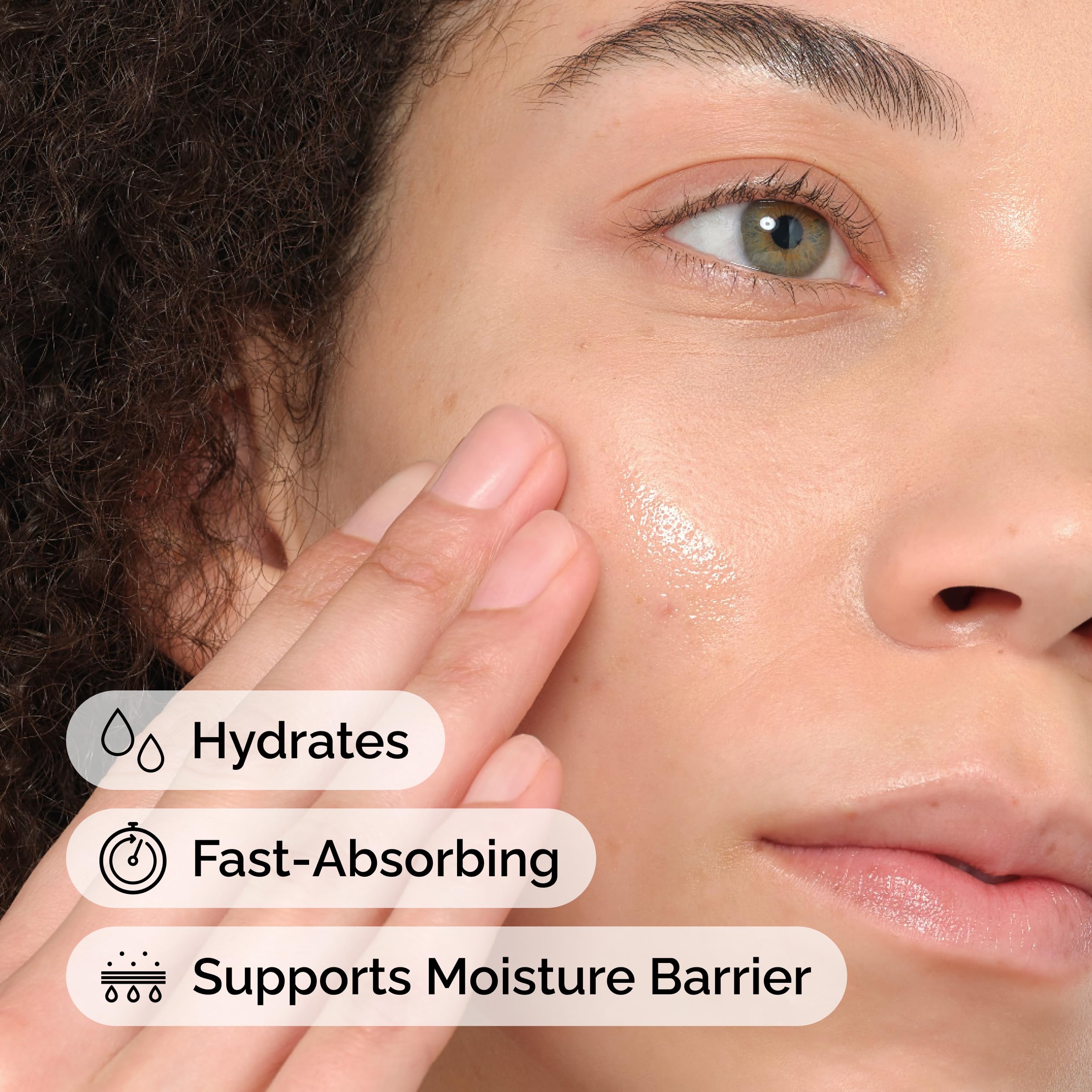 Squalane on skin delivering fast-absorbing hydration