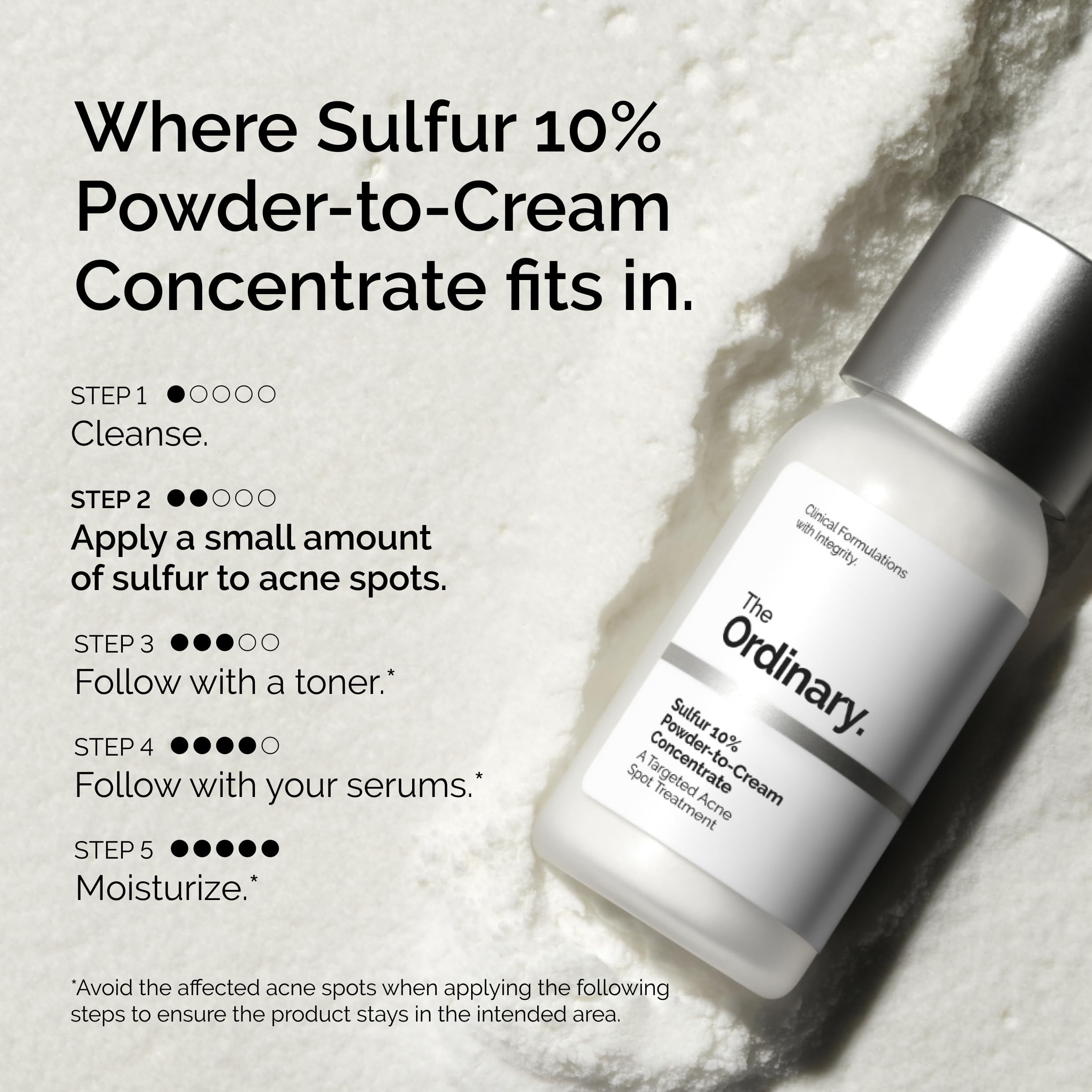 The Ordinary sulfur 10% compact packaging designed for travel.