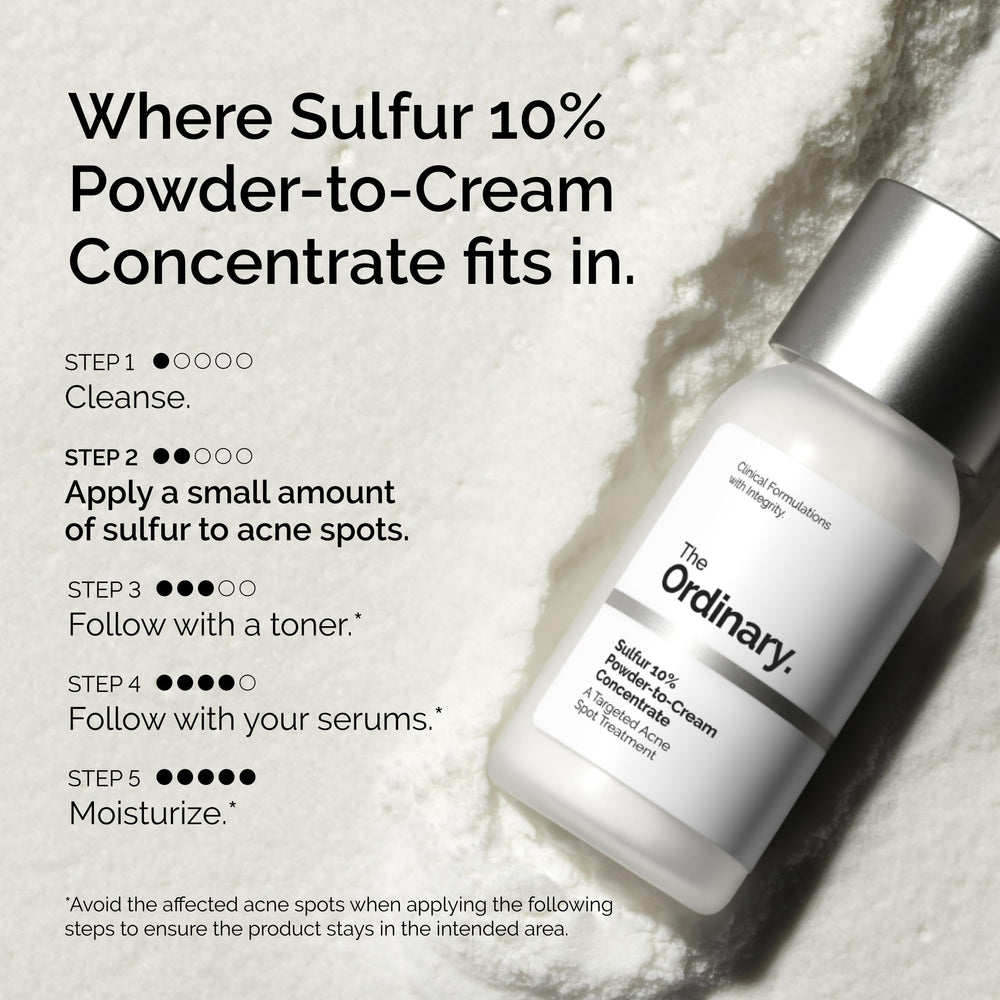 The Ordinary sulfur 10% compact packaging designed for travel.