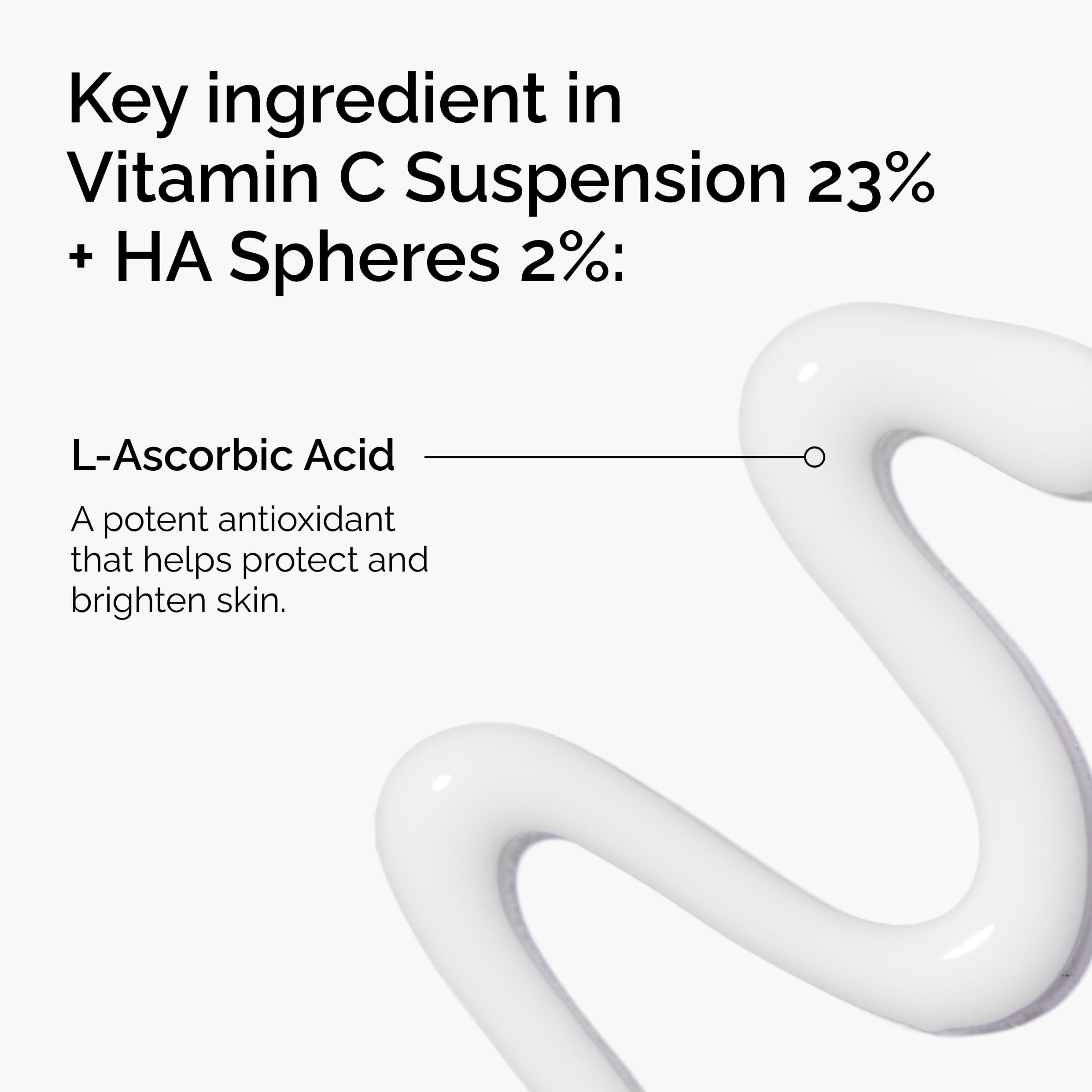 Close-up of The Ordinary Vitamin C Suspension texture with a slightly granular feel