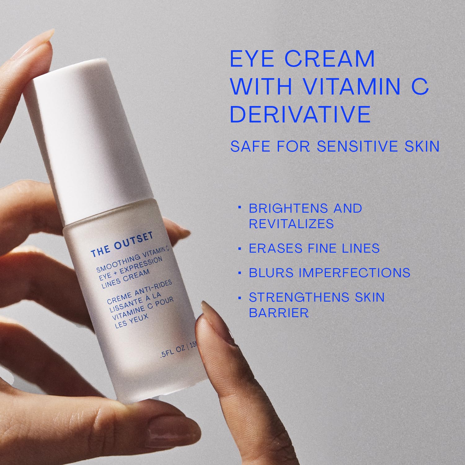 The Outset Hyaluroset hydration complex delivers lasting moisture for 24-hour support.