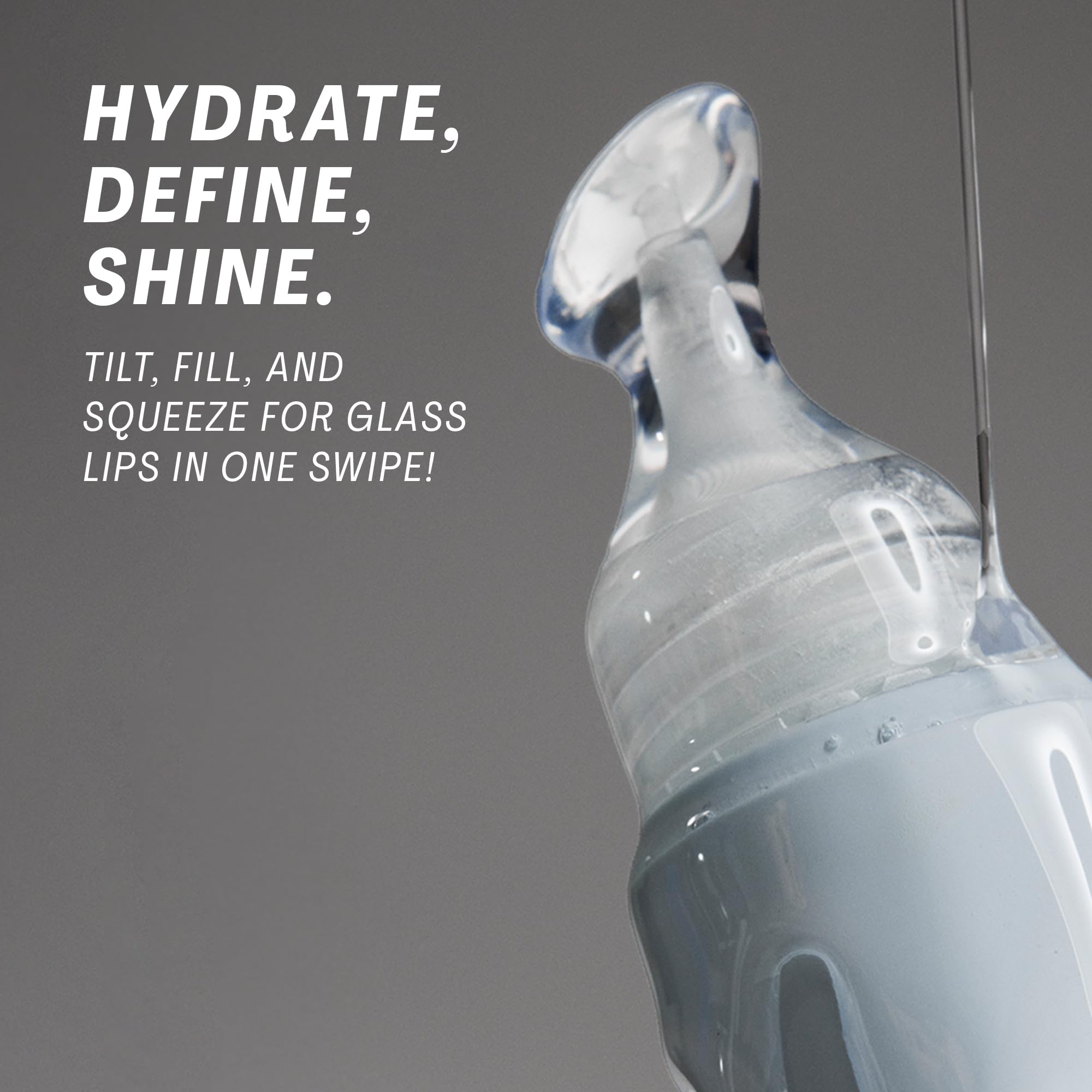 The Outset Lip Oasis Glossy Treatment on lips delivering hydration and contour