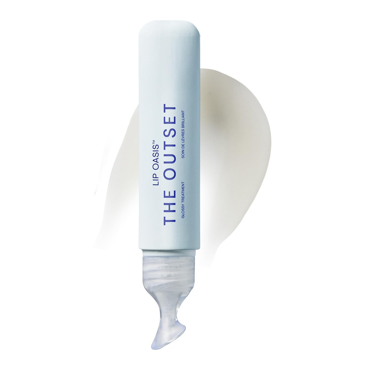 The Outset Lip Oasis Glossy Treatment packaging highlights premium lip care design