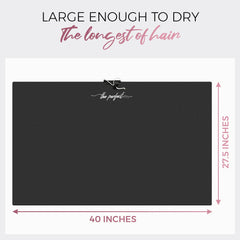 The Perfect Haircare microfiber towel wrap supports all hair types with versatile wrapping options.
