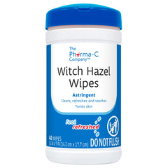 The Pharma-C Witch Hazel Wipes dome lid close-up highlighting easy dispensing