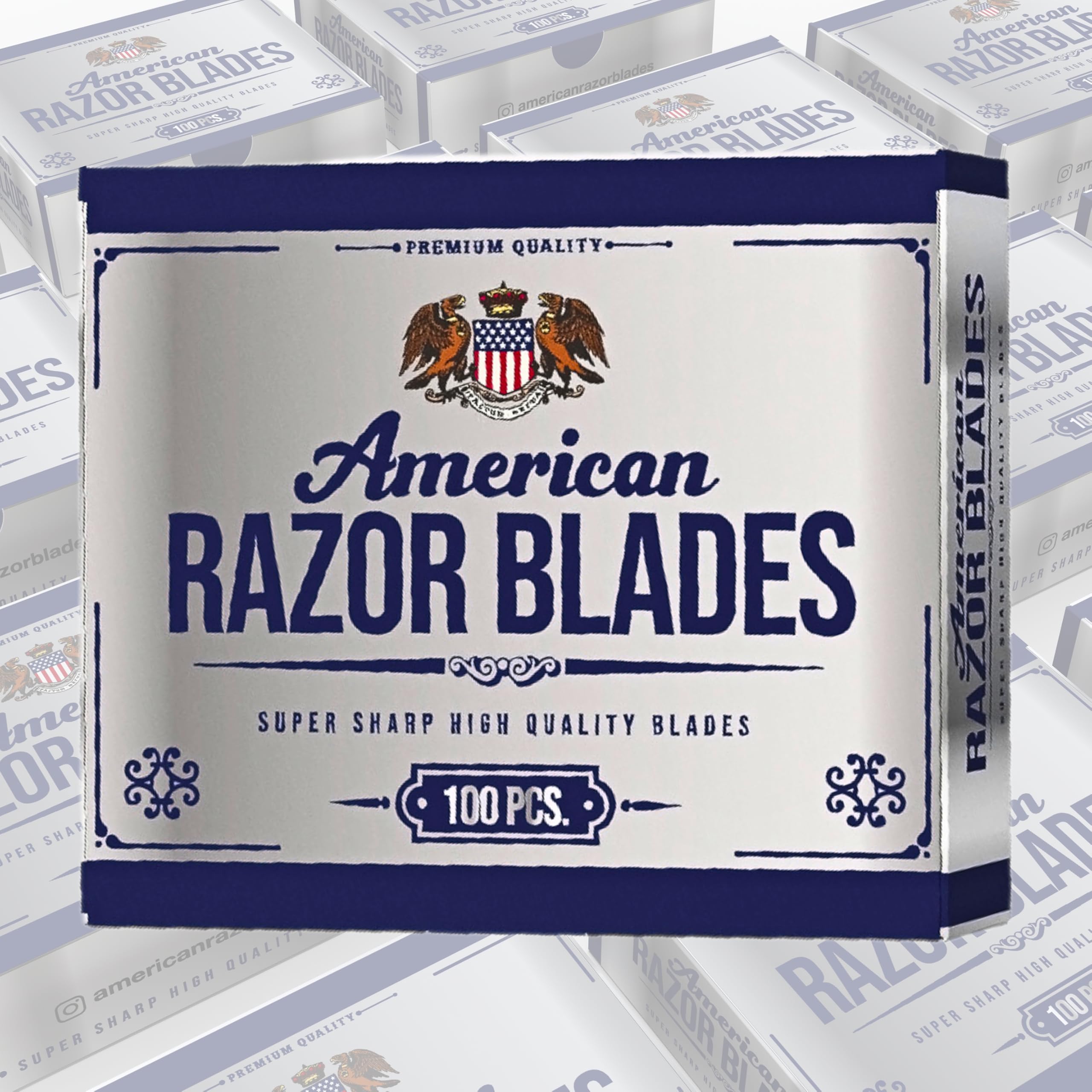 The Shave Factory American Razor Blades sideburn detail illustrates controlled trimming for clean lines.