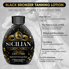The Sicilian 200X swatches reveal a gradual, natural-looking deep bronze.