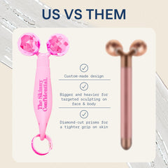 The Skinny Confidential Face Roller cooling effect enhances soothing routine.