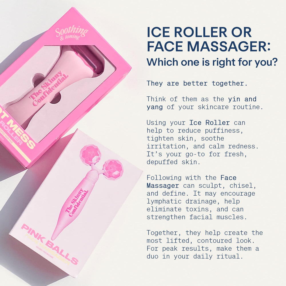 The Skinny Confidential Face Roller works with serums for better absorption.