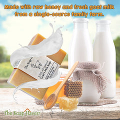 The Soap Haven honey detail closeup showcases natural moisturizers compatible with sensitive skin.