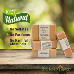 The Soap Haven unscented soap bar texture emphasizes fragrance-free cleansing ideal for babies.