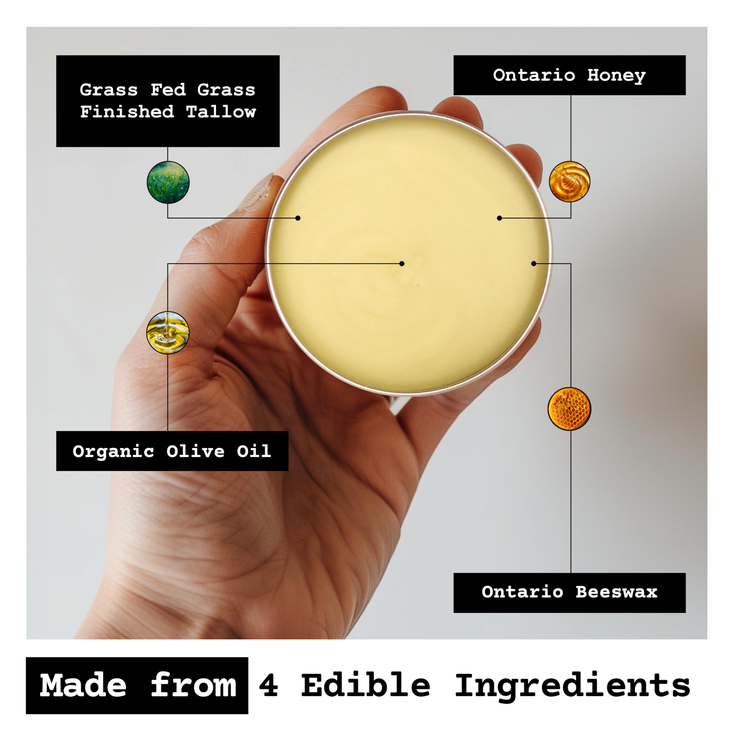 The Tallowed Truth F-Balm on face application demonstrates lightweight hydration.