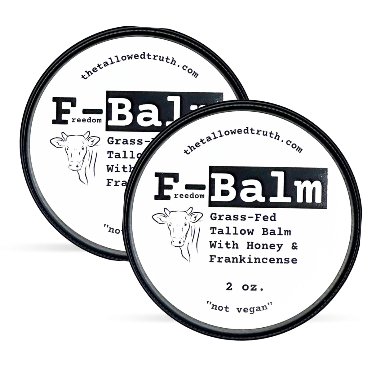 The Tallowed Truth F-Balm Original tin front shows nourishing all-purpose skin balm