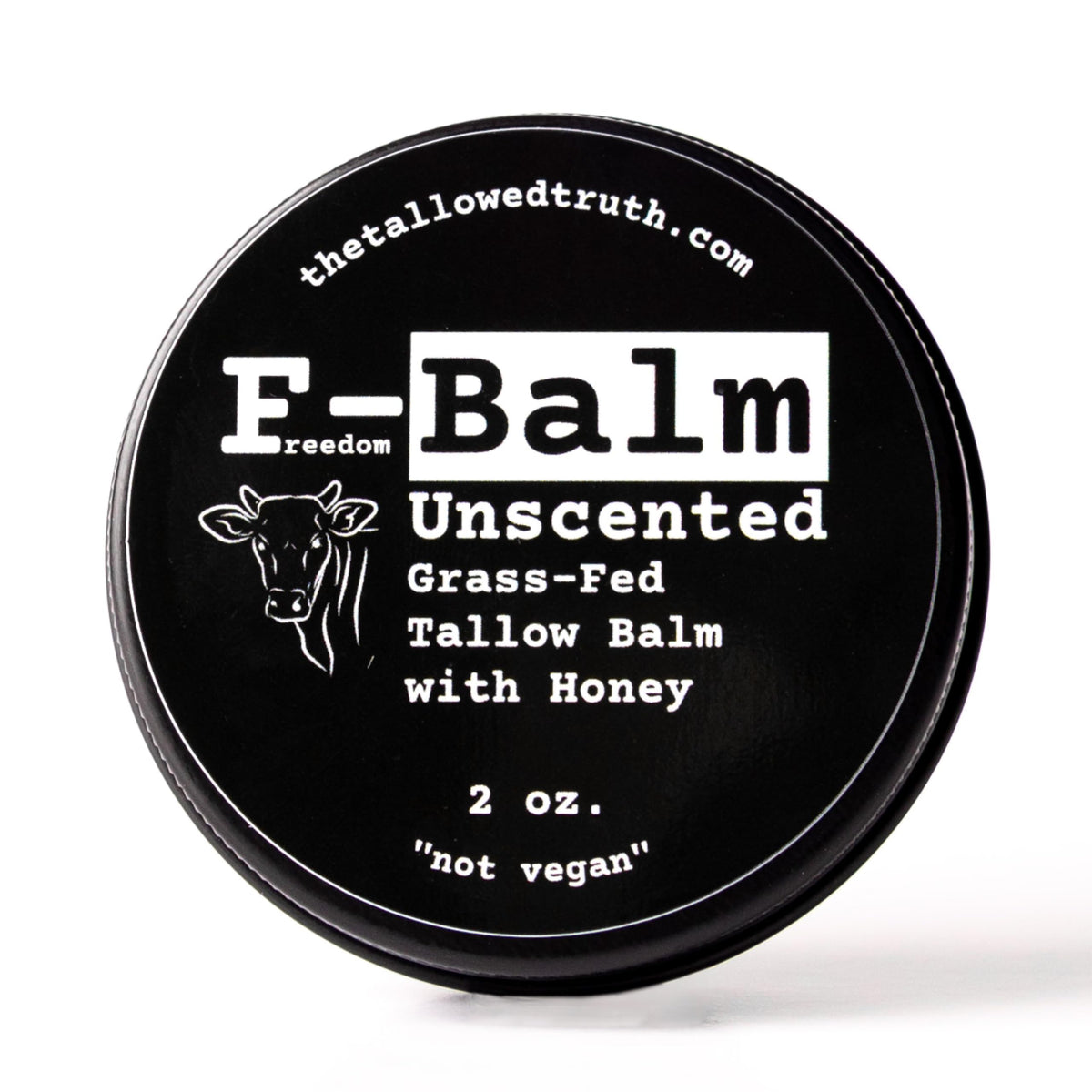 The Tallowed Truth F-Balm Tallow jar closeup for daily skin hydration.