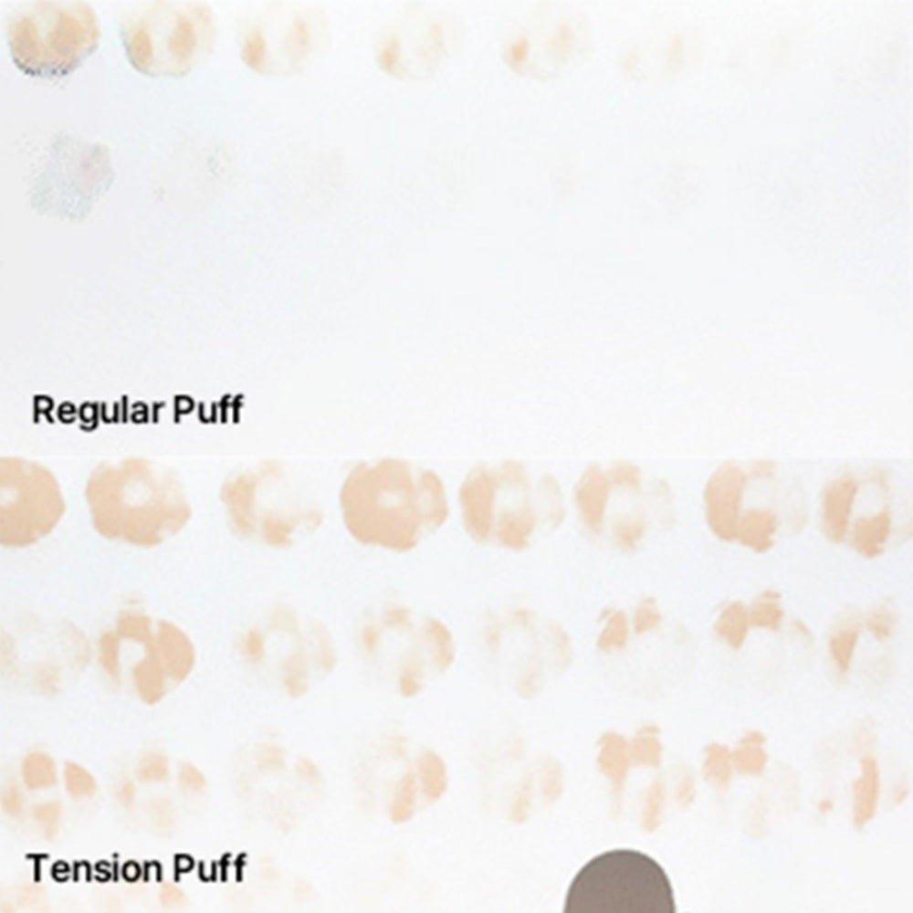 THE TOOL LAB moisture-retention glow puff helps maintain hydration during wear