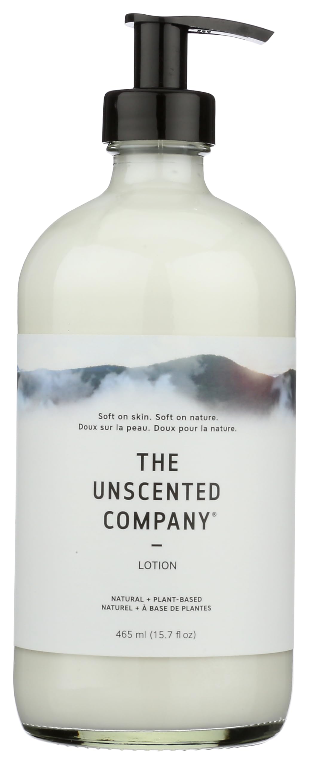 The Unscented Company unscented lotion bottle front view for gentle daily hydration.