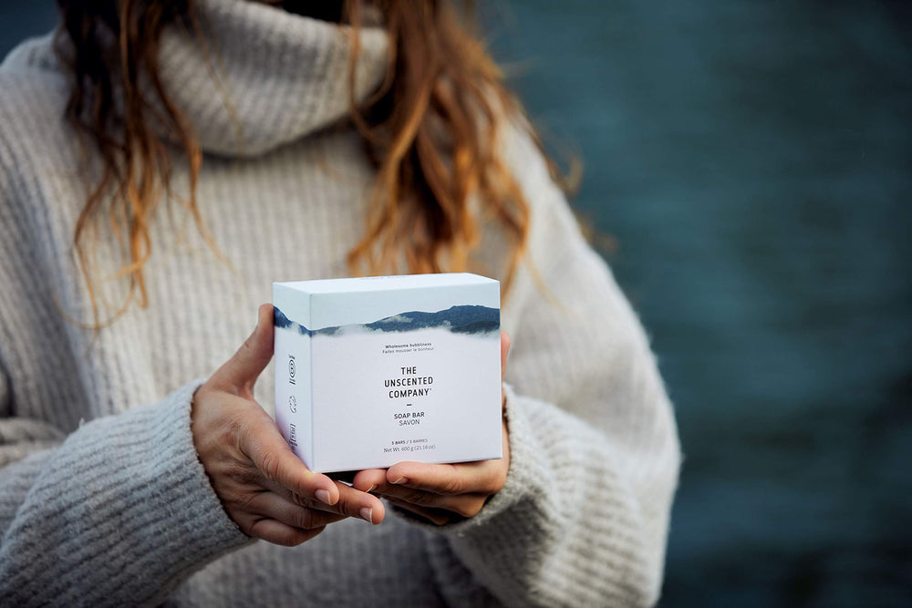 The Unscented Company unscented soap bar textured surface communicates durability for daily use.