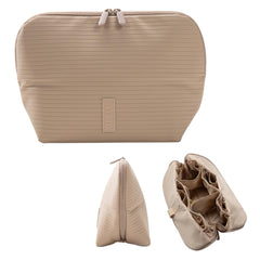 THE VERTI waterproof vegan-leather bag front view with quick-access pockets for travel.