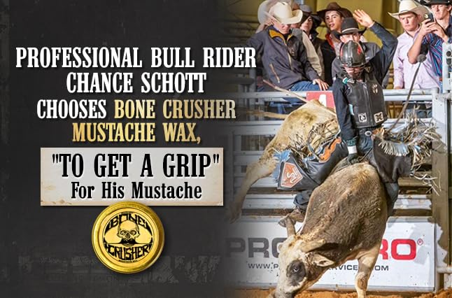The Vintage Grooming Co Bone Crusher wax application scene for precise moustache shaping