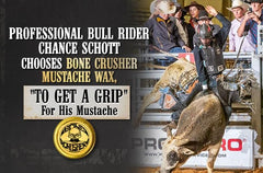 The Vintage Grooming Co Bone Crusher wax application scene for precise moustache shaping