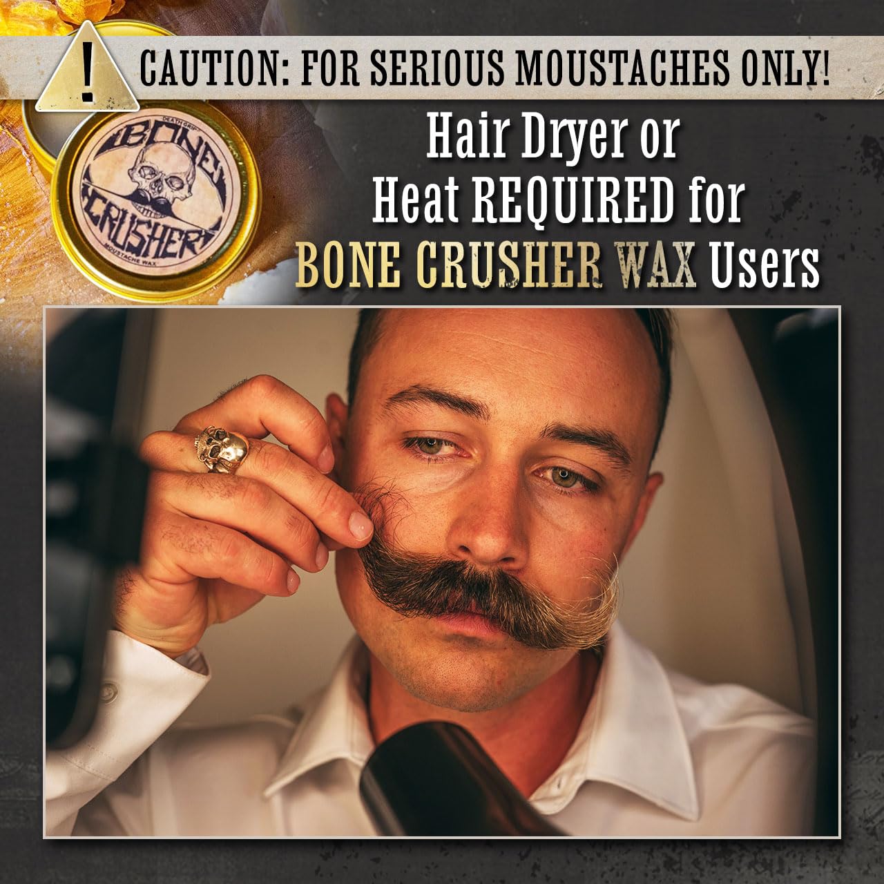 The Vintage Grooming Co Bone Crusher wax climate-ready hold in windy days